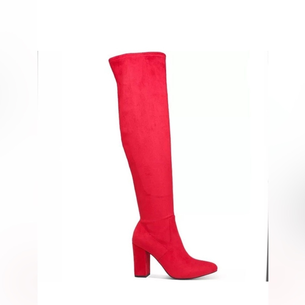 Wild Pair sz10 Bravy Over-The-Knee Stretch Suede Block Heel Boots with Box